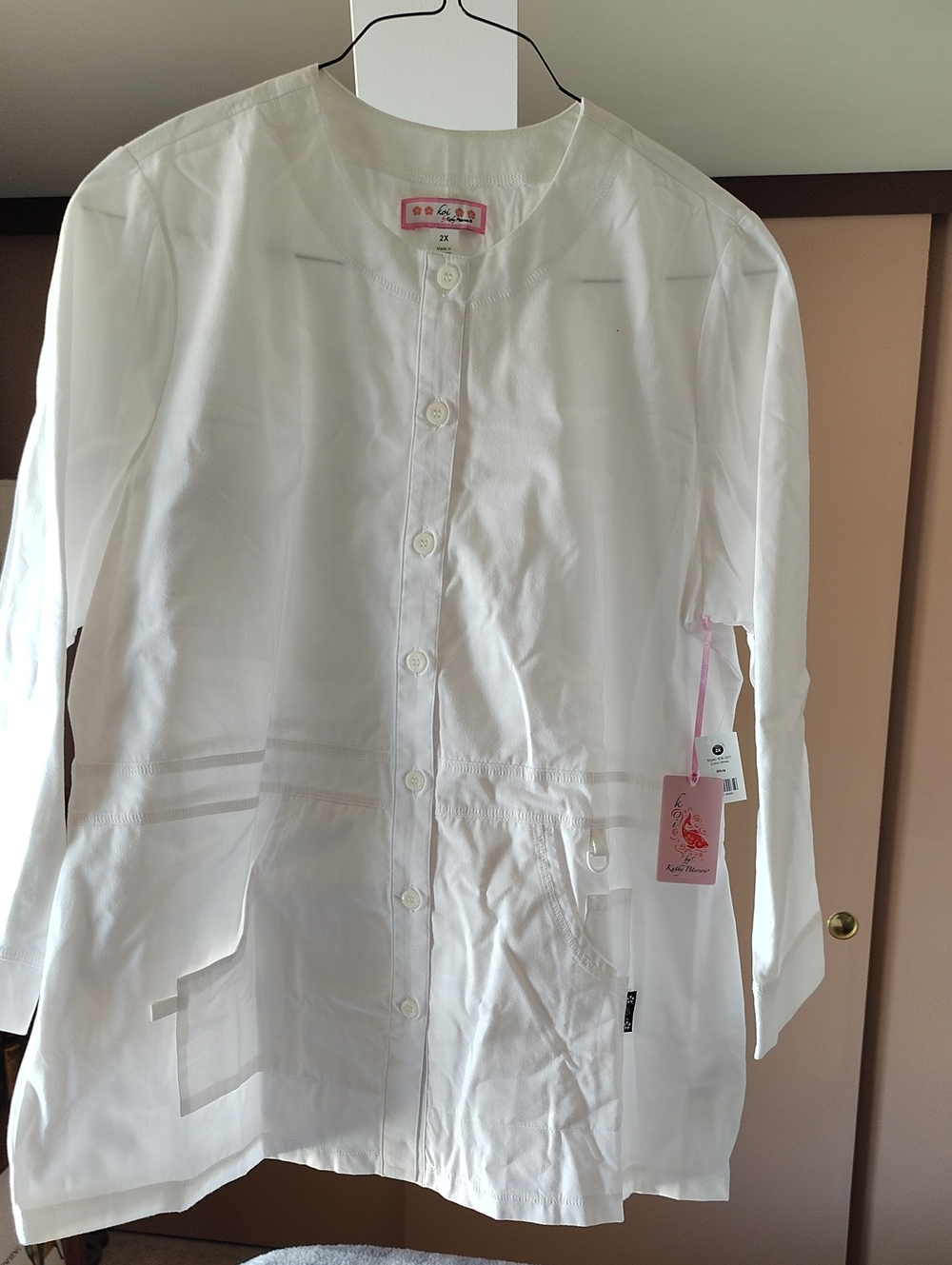 Koi Ladies Olivia Scrub Jacket Lab Coat 2XL White 🤍